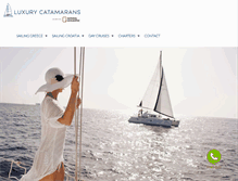 Tablet Screenshot of luxurycatamarans.com